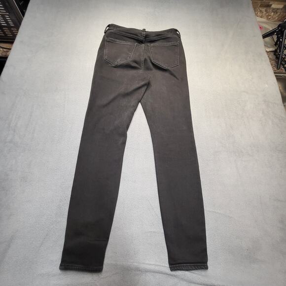 Old Navy Jeans Womens 4 Black Rockstar Super Skinny Distressed Denim Stretch - Picture 9 of 10